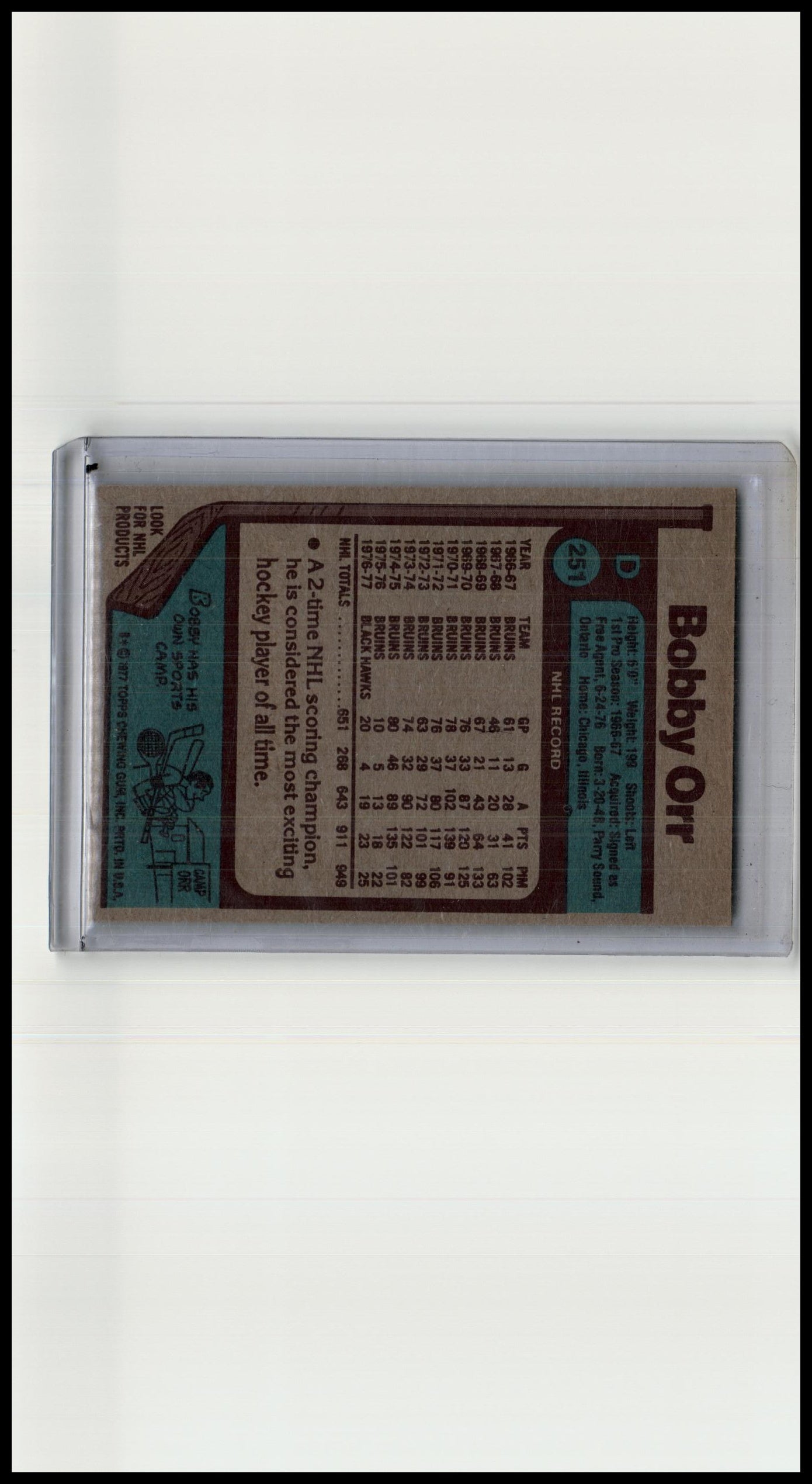 1977-78 Topps #251 Bobby Orr