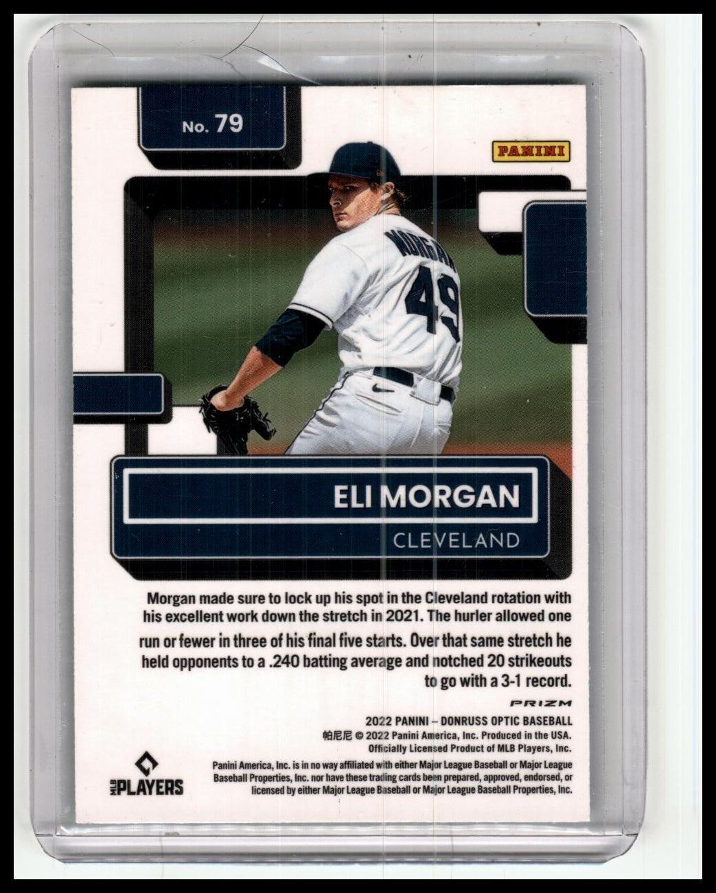 2022 Donruss #79 Eli Morgan Holo Orange