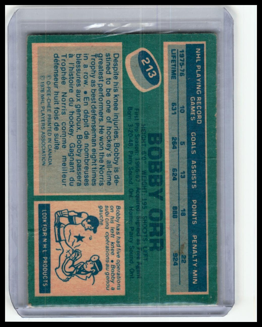1976-77 Topps #213 Bobby Orr