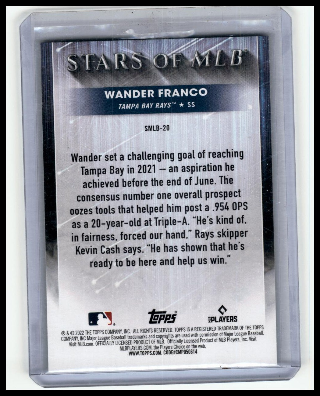 2022 Topps #SMLBC-20 Wander Franco Stars of MLB Chrome