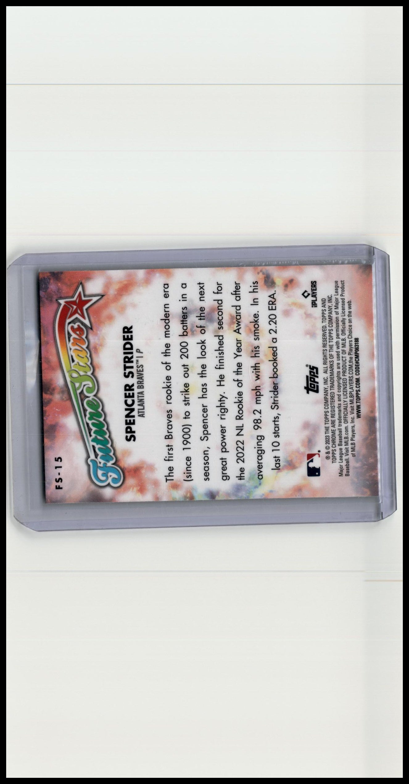 2023 Topps Chrome #FS-15 Spencer Strider Future Stars