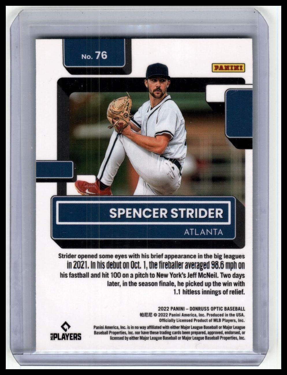 2022 Donruss Optic #76 Spencer Strider