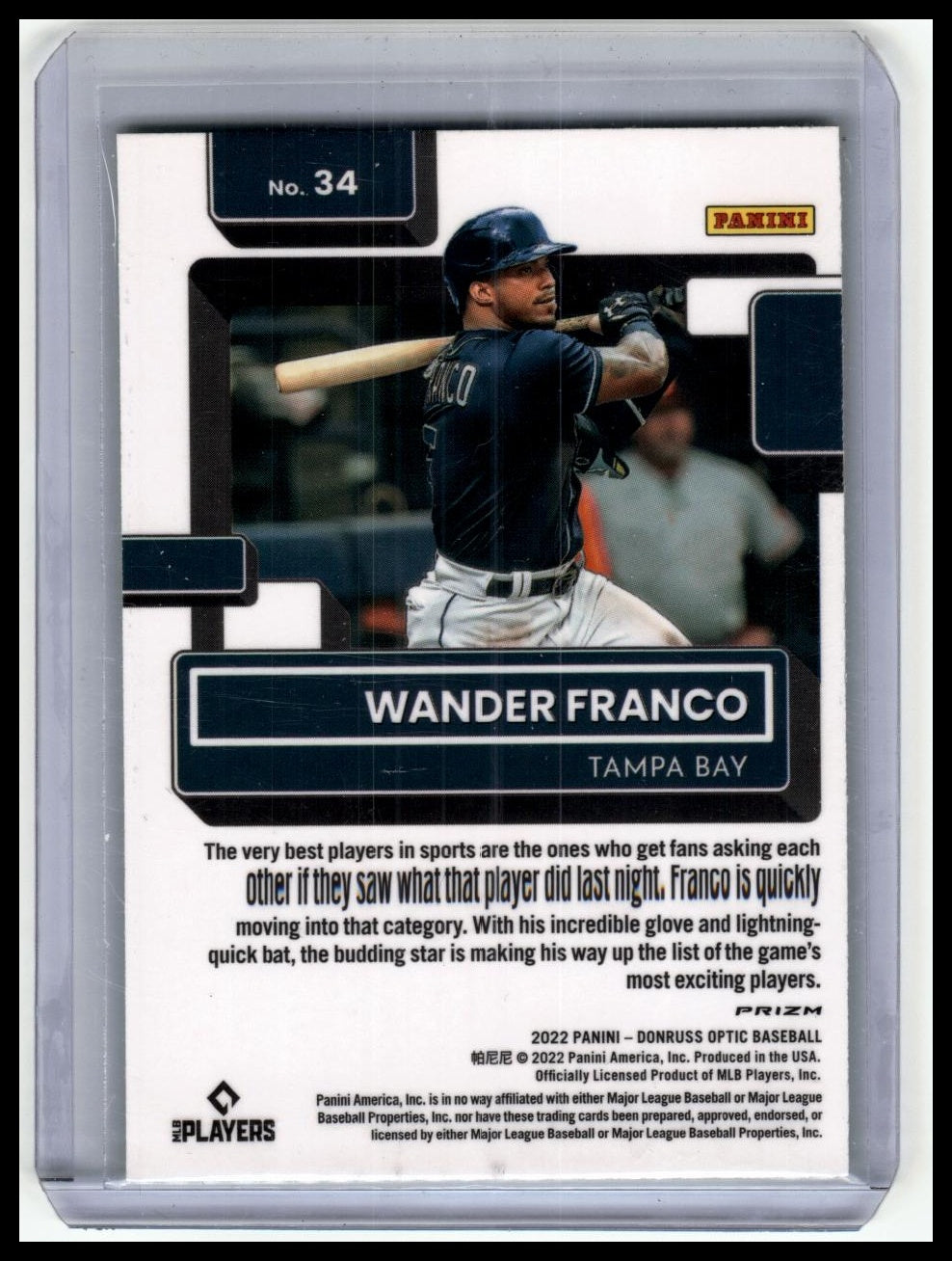2022 Donruss #34 Wander Franco Holo Blue