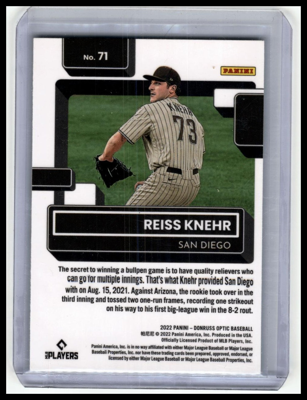 2022 Donruss Optic #71 Reiss Knehr