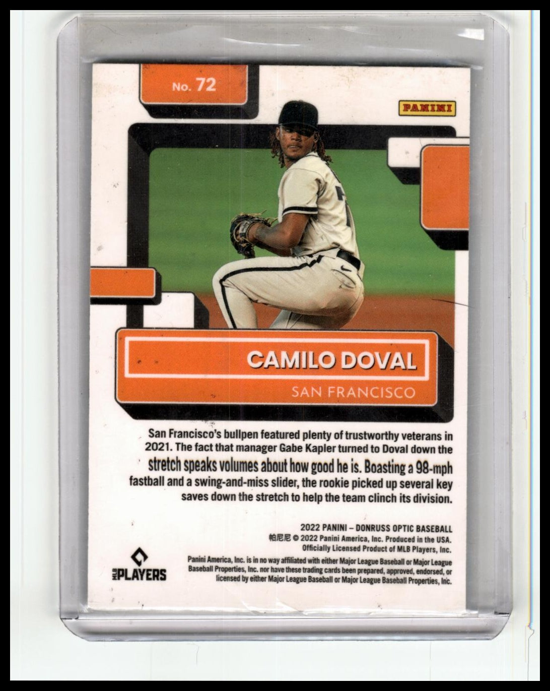 2022 Donruss Optic #72 Camilo Doval