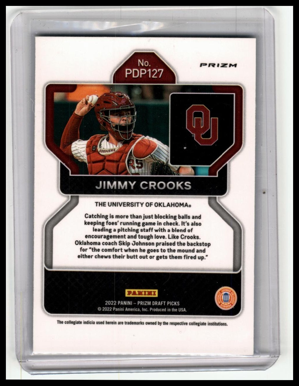2022 Panini Prizm Draft Picks #PDP127 Jimmy Crooks Silver