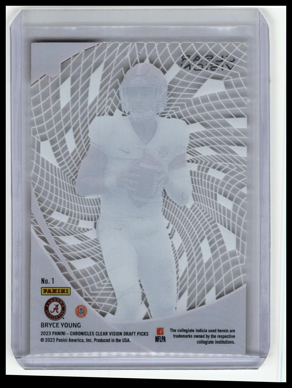 2023 Panini Chronicles Draft Picks #1 Bryce Young Clear Vision