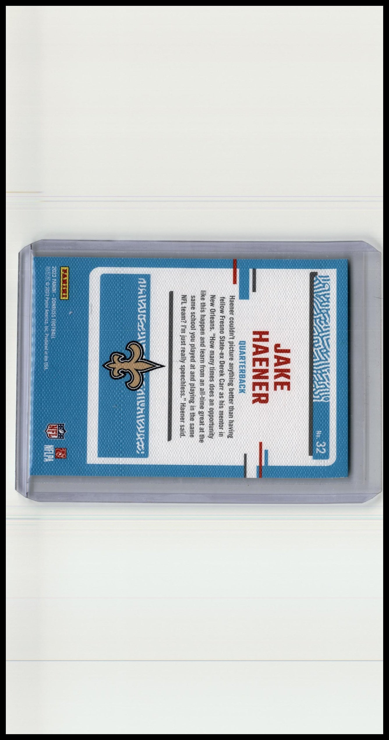 2023 Donruss #32 Jake Haener Rated Rookie Portrait