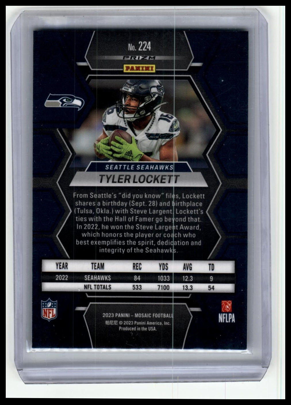 2023 Mosaic Tyler Lockett Blue Shatter