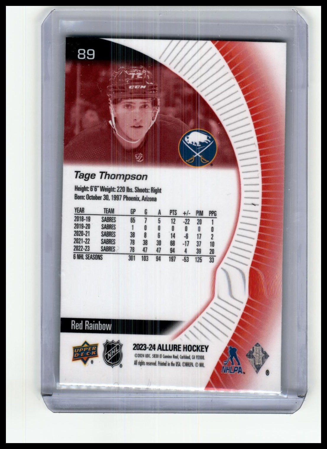 2023-24 Allure #89 Tage Thompson