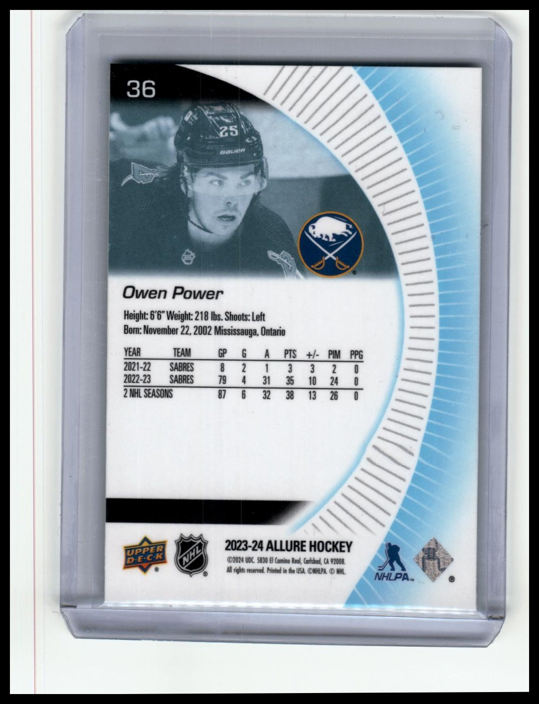2023-24 Upper Deck Allure #36 Owen Power