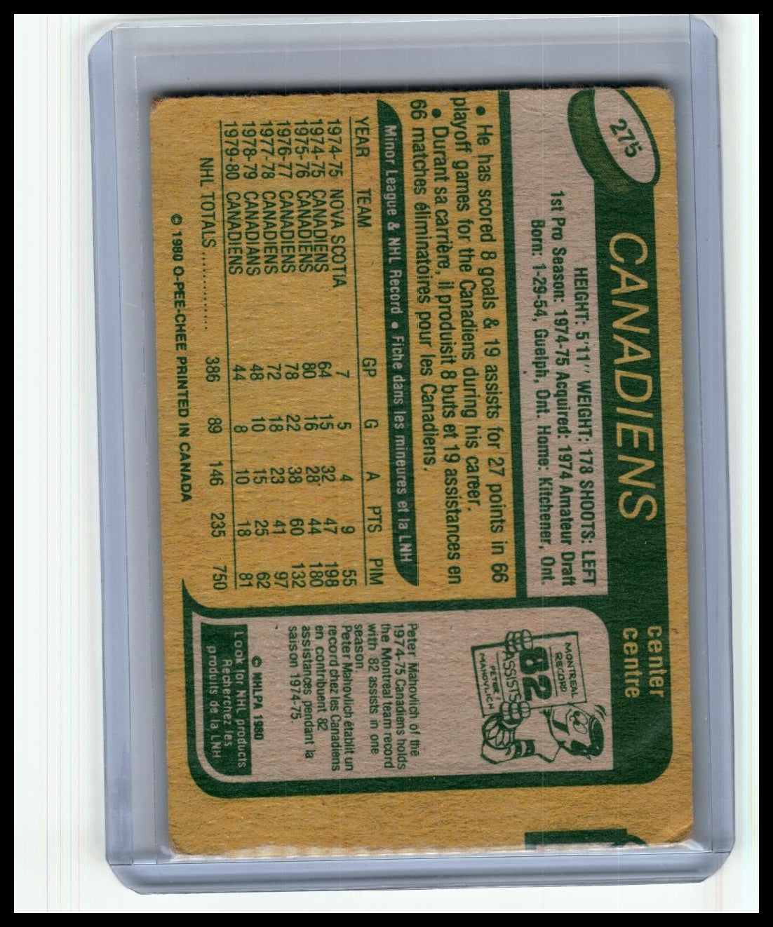 1980-81 O-Pee-Chee #275 Doug Risebrough