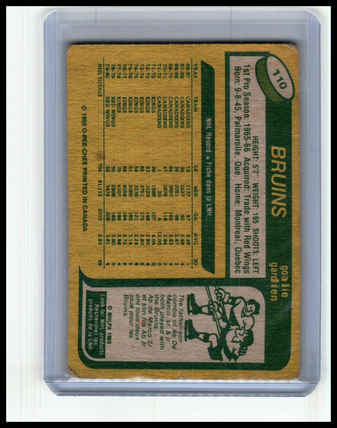 1980-81 Topps #110 Rogatien Vachon