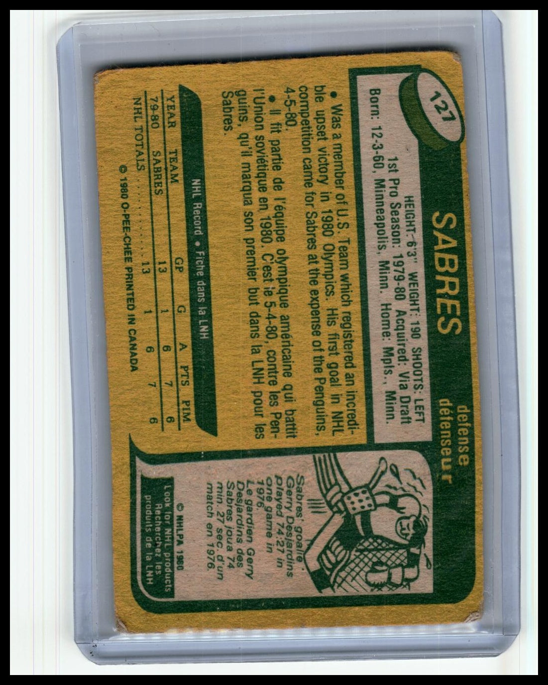 1980-81 O-Pee-Chee #127 Mike Ramsey