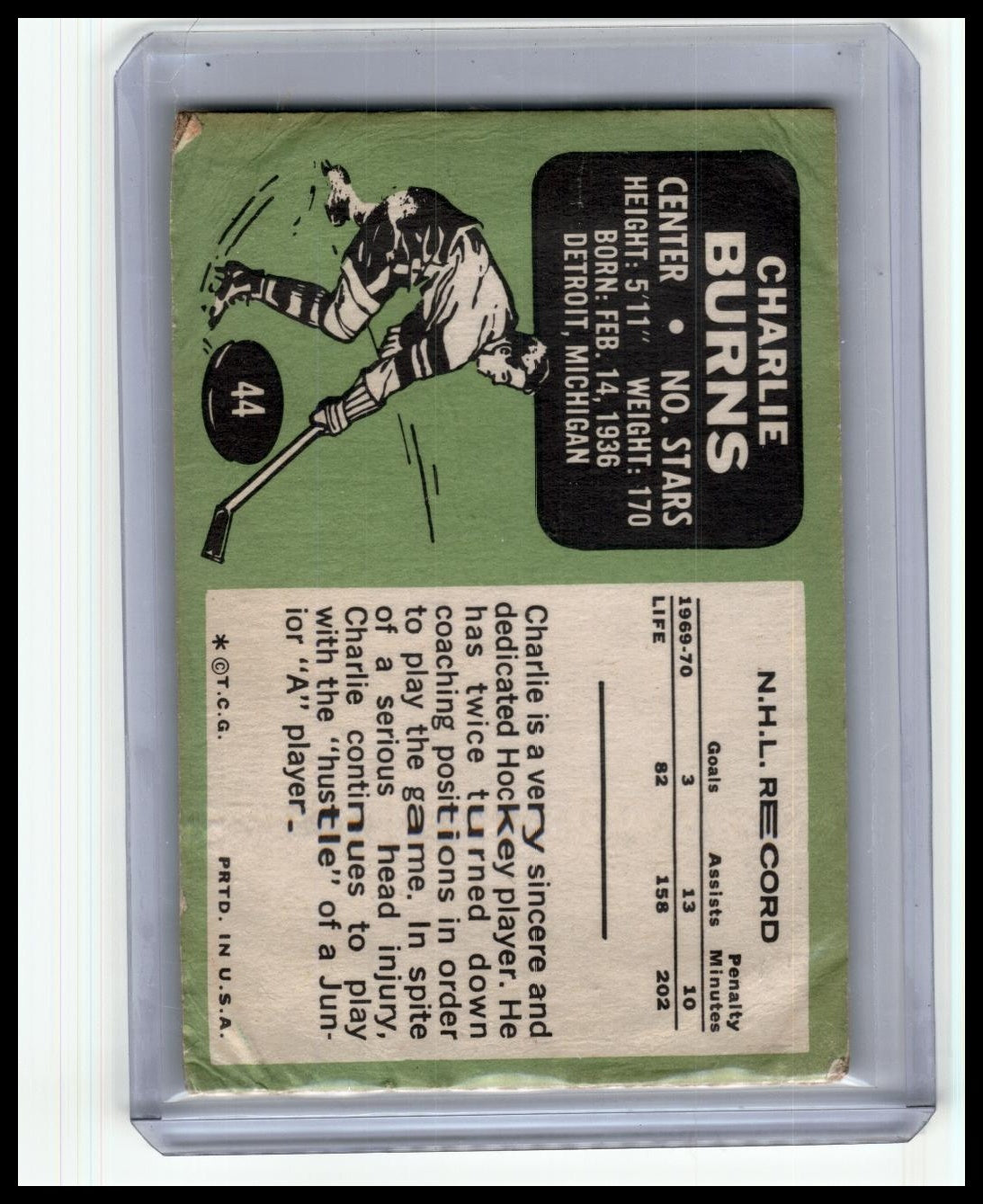 1970-71 Topps #44 Charlie Burns