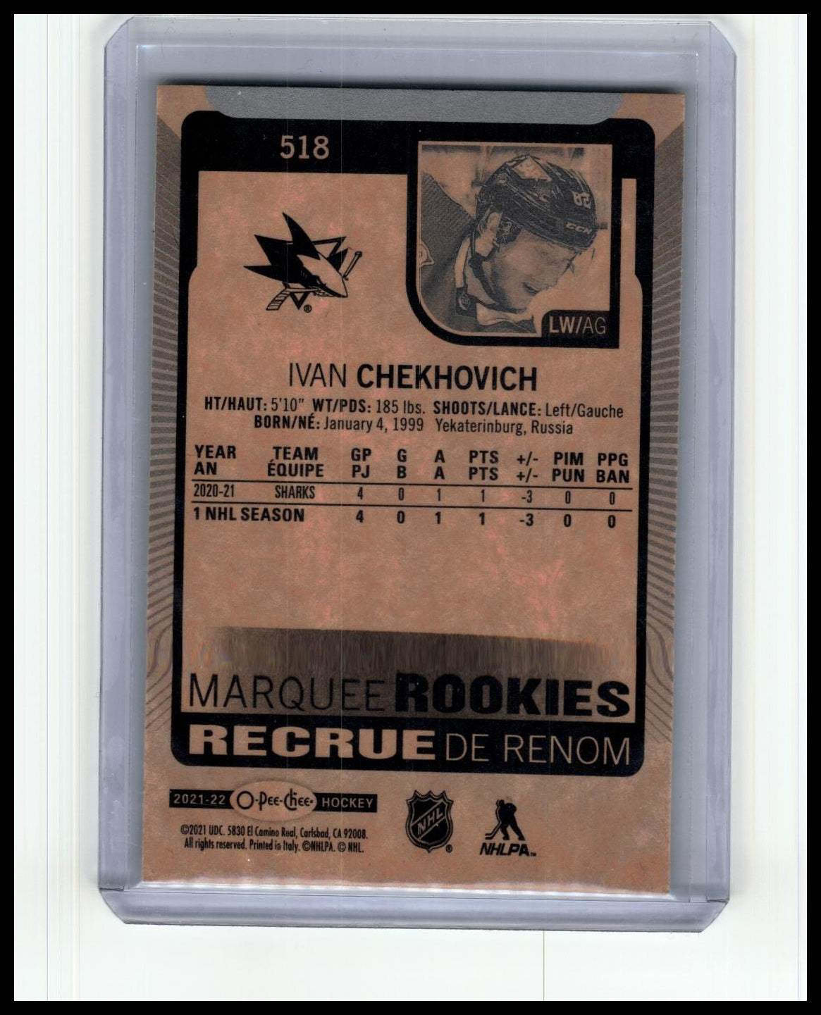 2021-22 O-Pee-Chee #518 Ivan Chekhovich