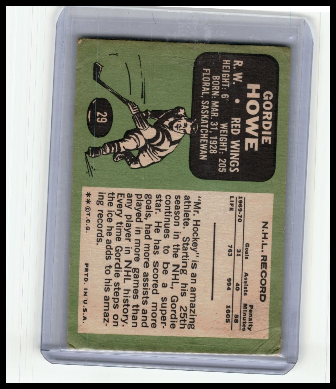 1970-71 Topps #29 Gordie Howe