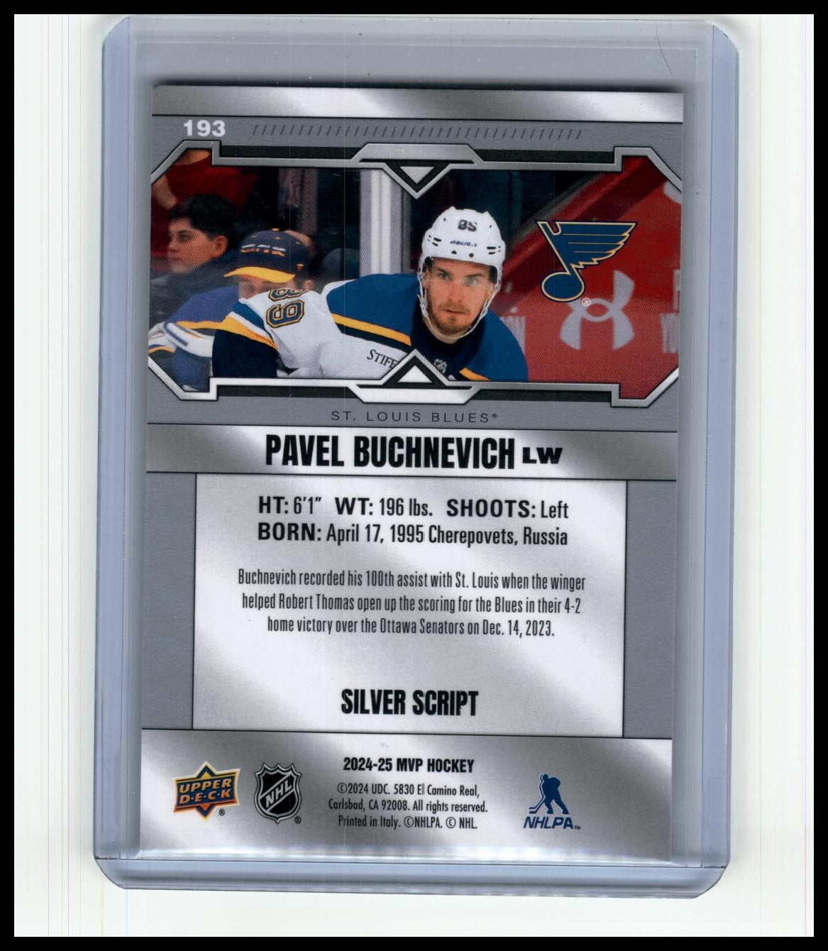 24 25 Upper Deck Pavel Buchnevich #193