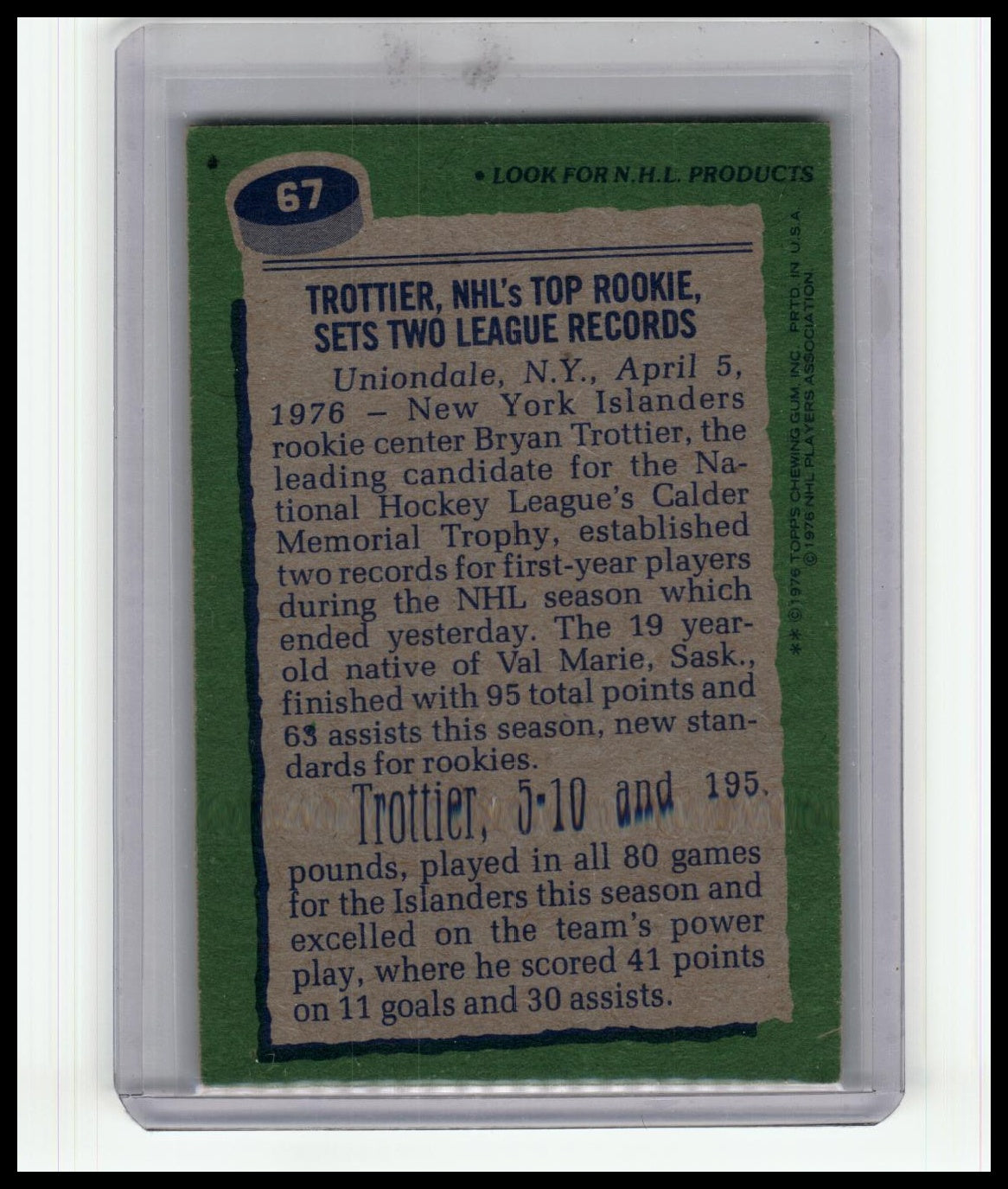 1976-77 Topps #67 Bryan Trottier