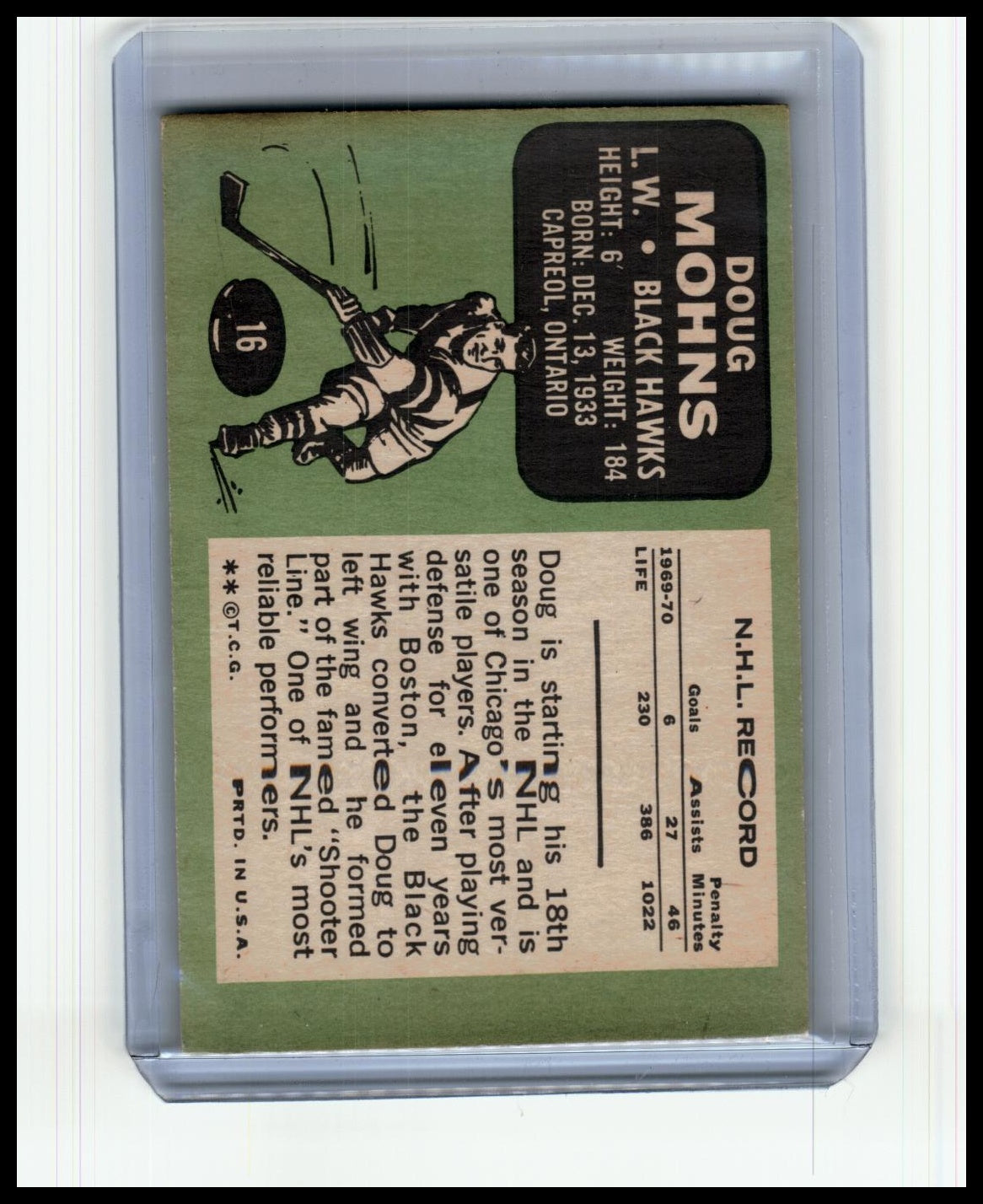 1970-71 Topps #16 Doug Mohns