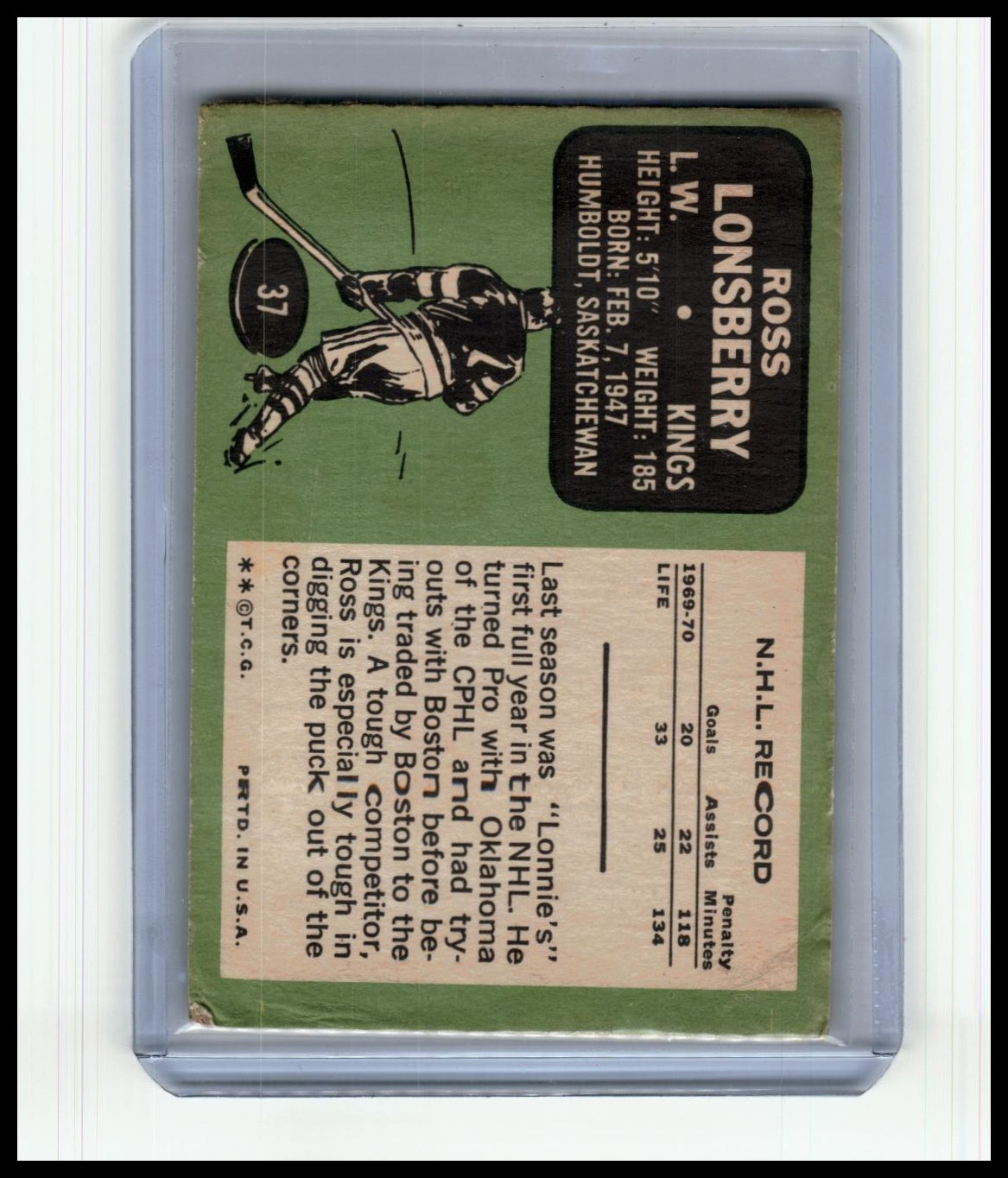 70 71 Topps Ross Lonsberry #37