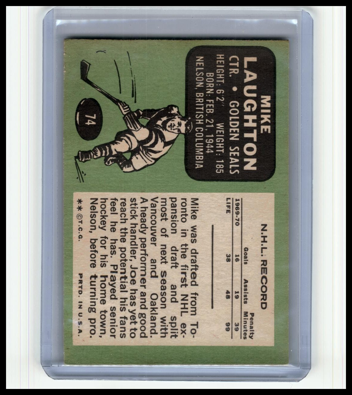 1970-71 Topps #74 Mike Laughton