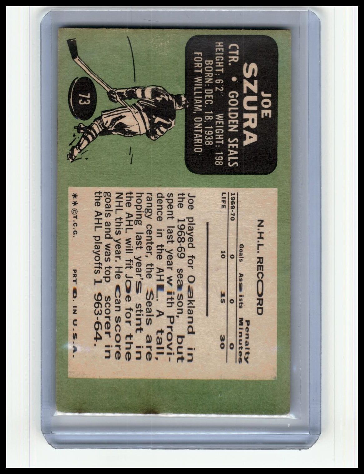 1970-71 Topps #73 Joe Szura