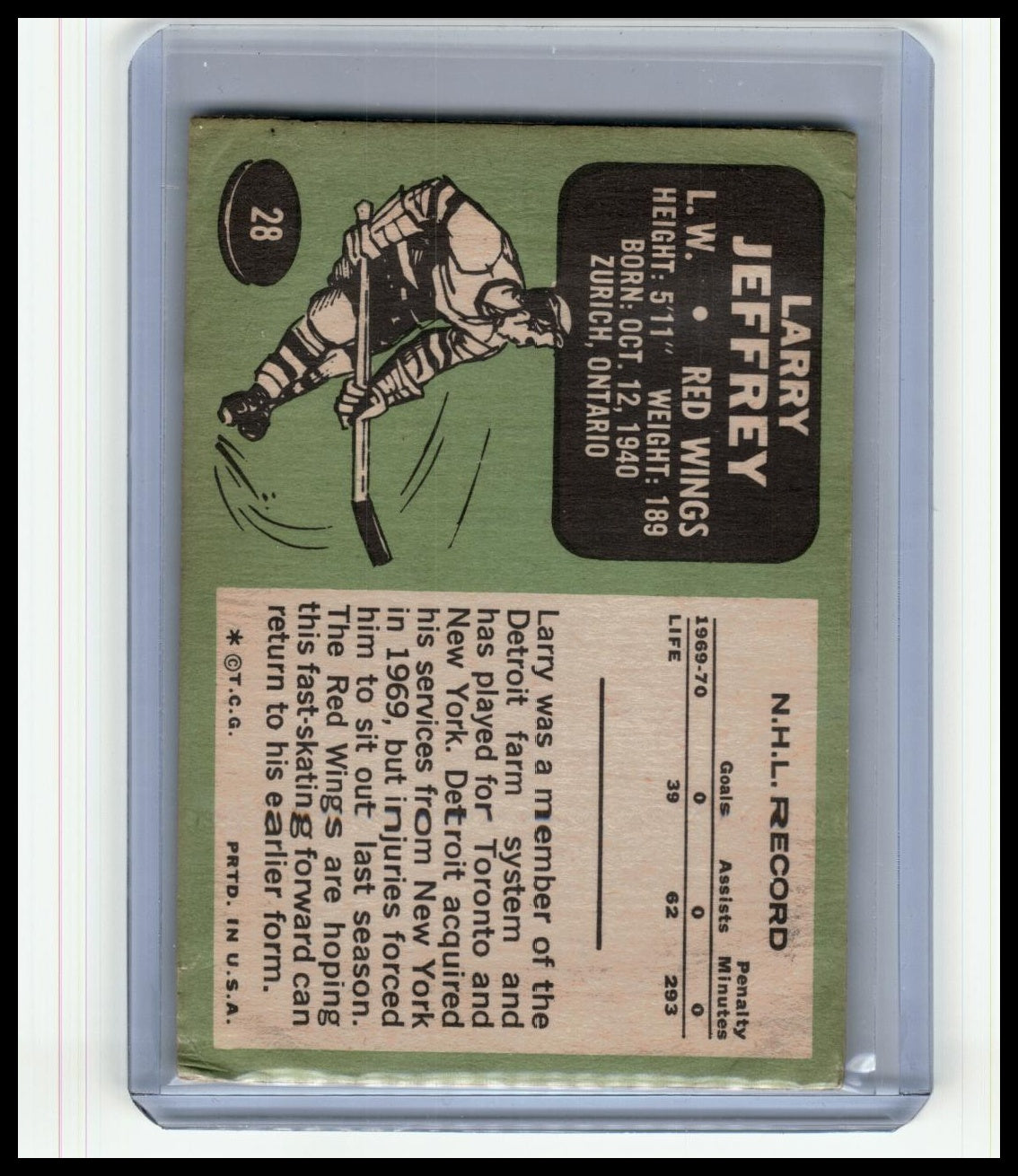 1970-71 Topps #28 Larry Jeffrey
