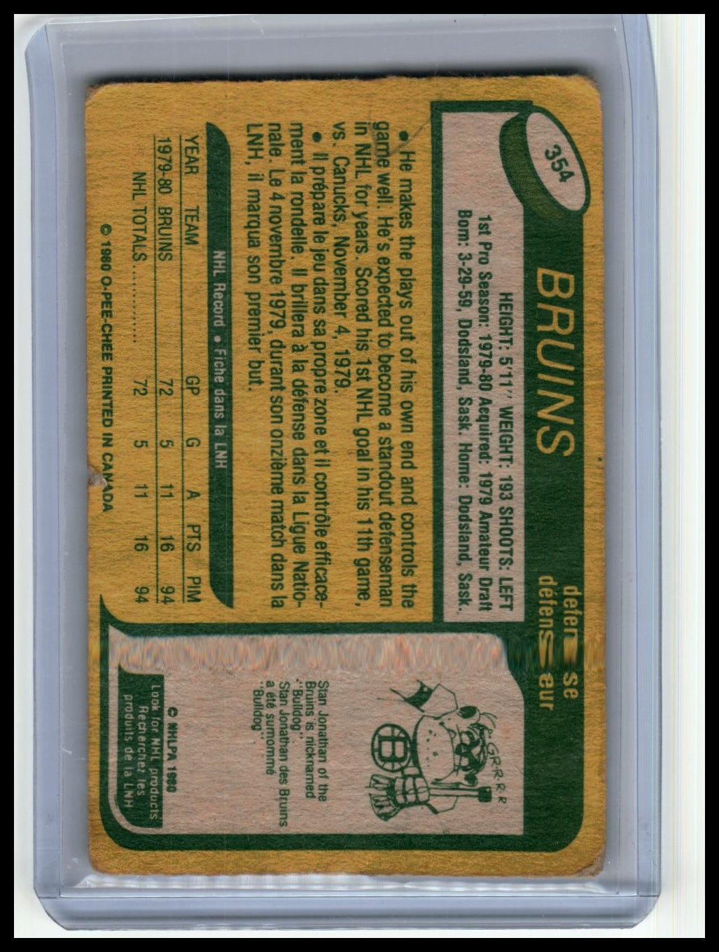 1980-81 O-Pee-Chee #354 Brad McCrimmon