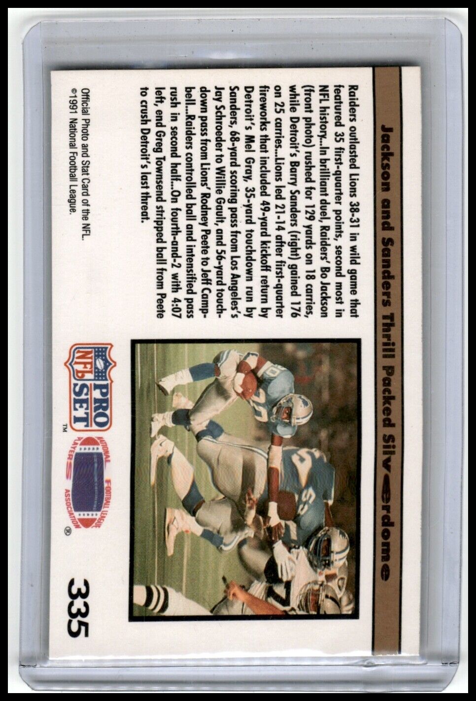 1991 PRO SET #335 BARRY SANDERS