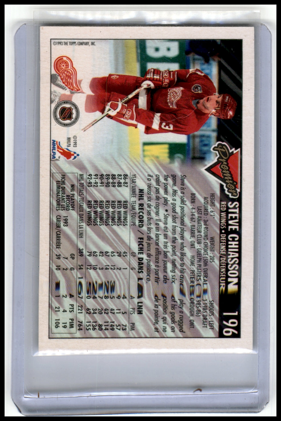 1993-94 Topps Premier #196 Steve Chiasson