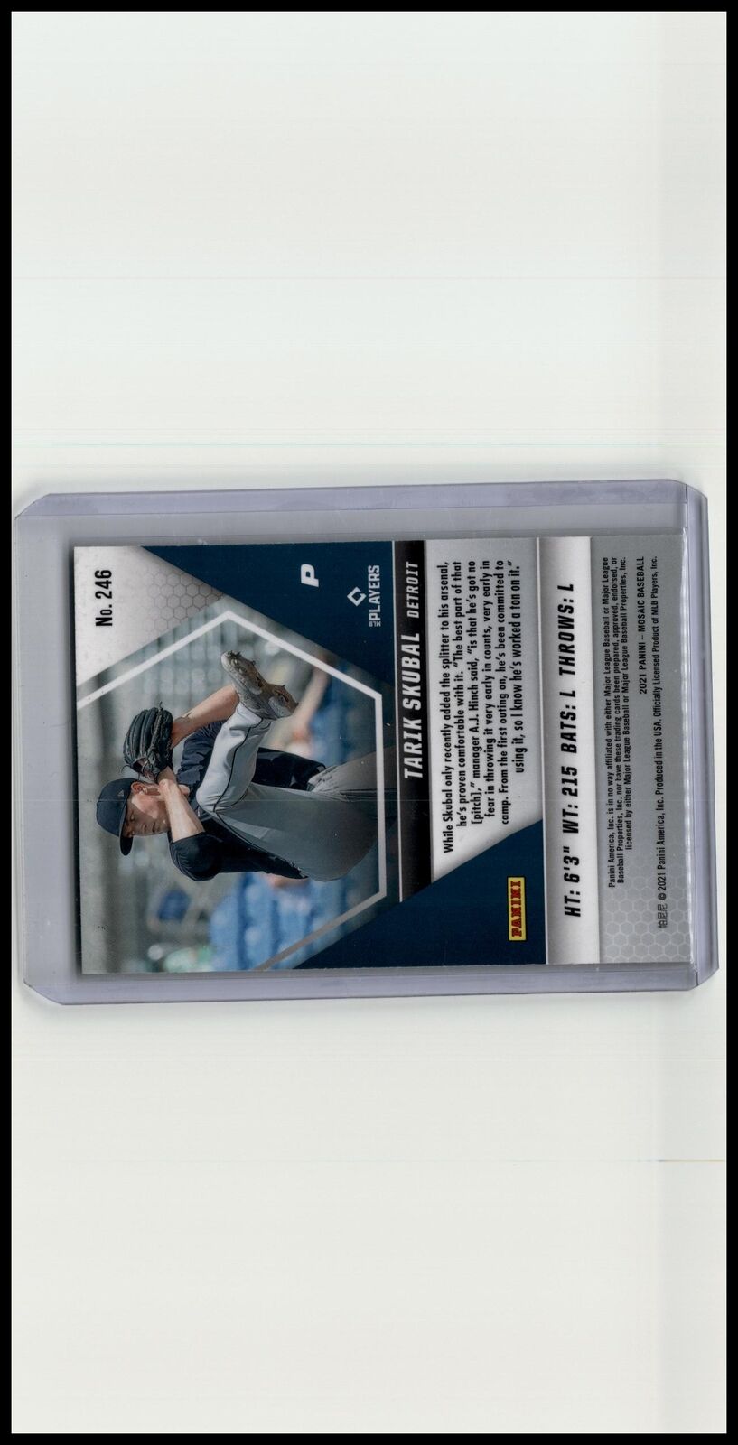 2021 Panini Mosaic #246 Tarik Skubal Silver Prizm RC