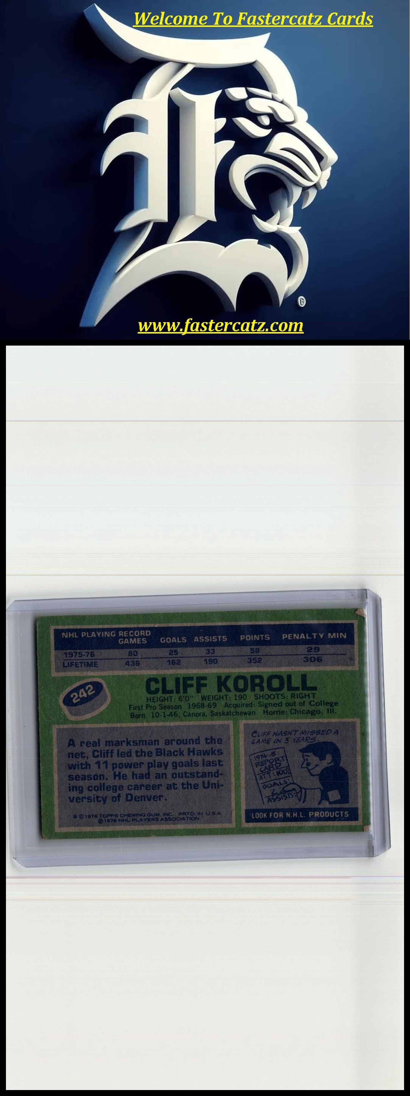 1976-77 Topps #242 Cliff Koroll