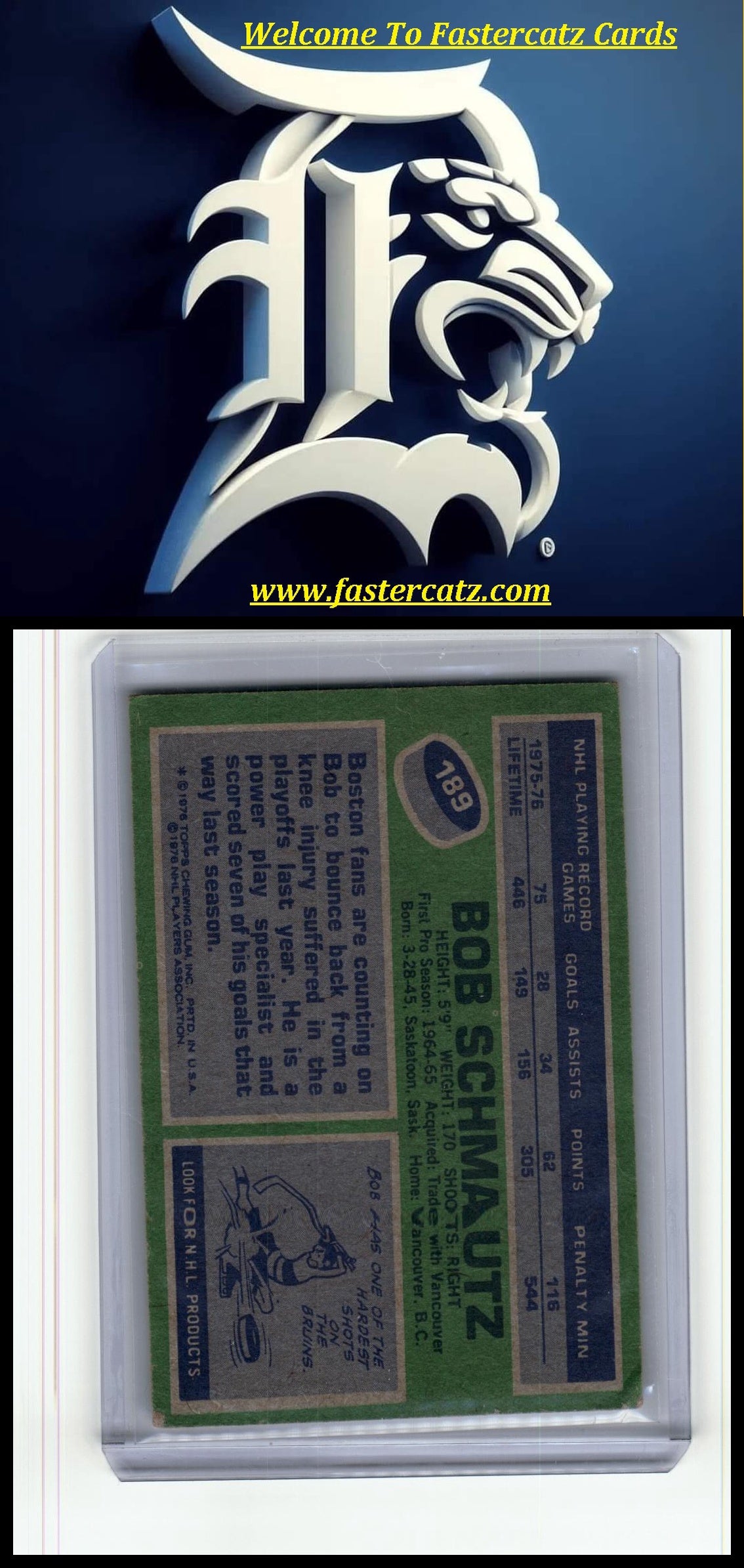 1976-77 Topps #189 Bob Schmautz