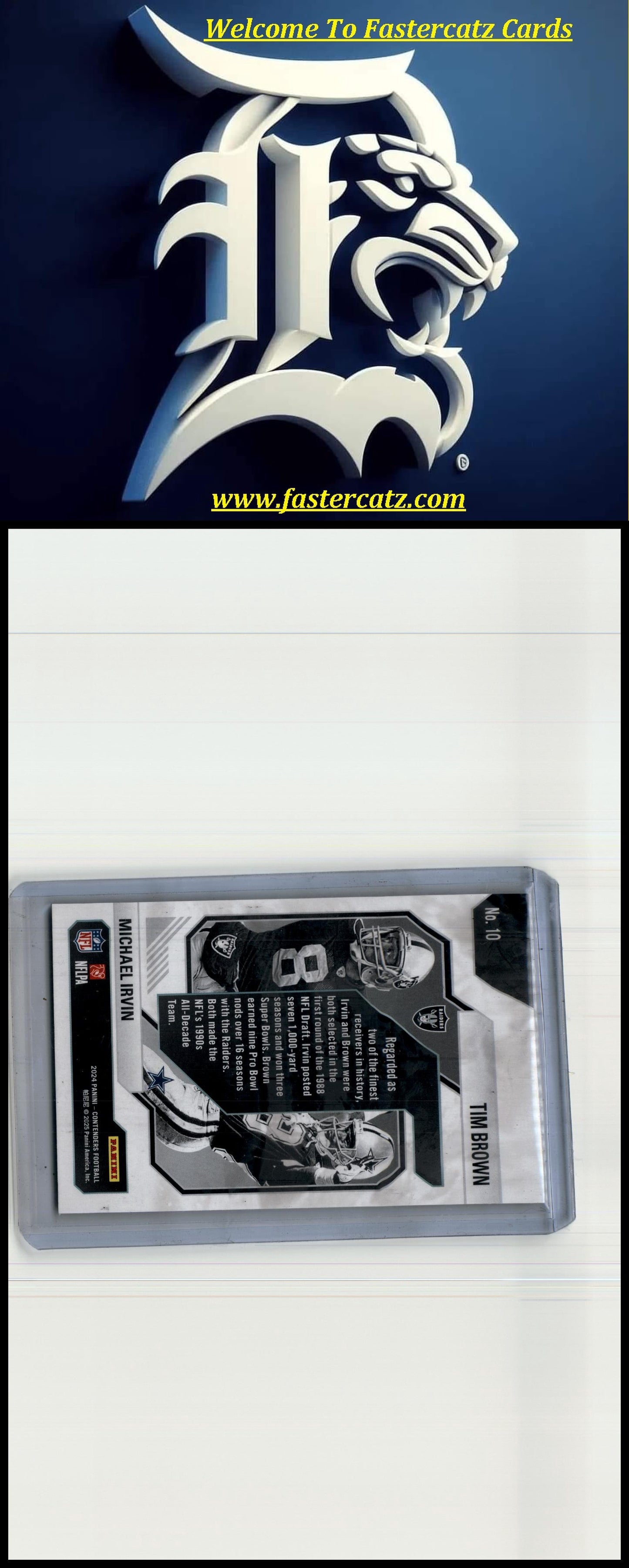 2024 Panini Contenders #10 Michael Irvin / Tim Brown #/10