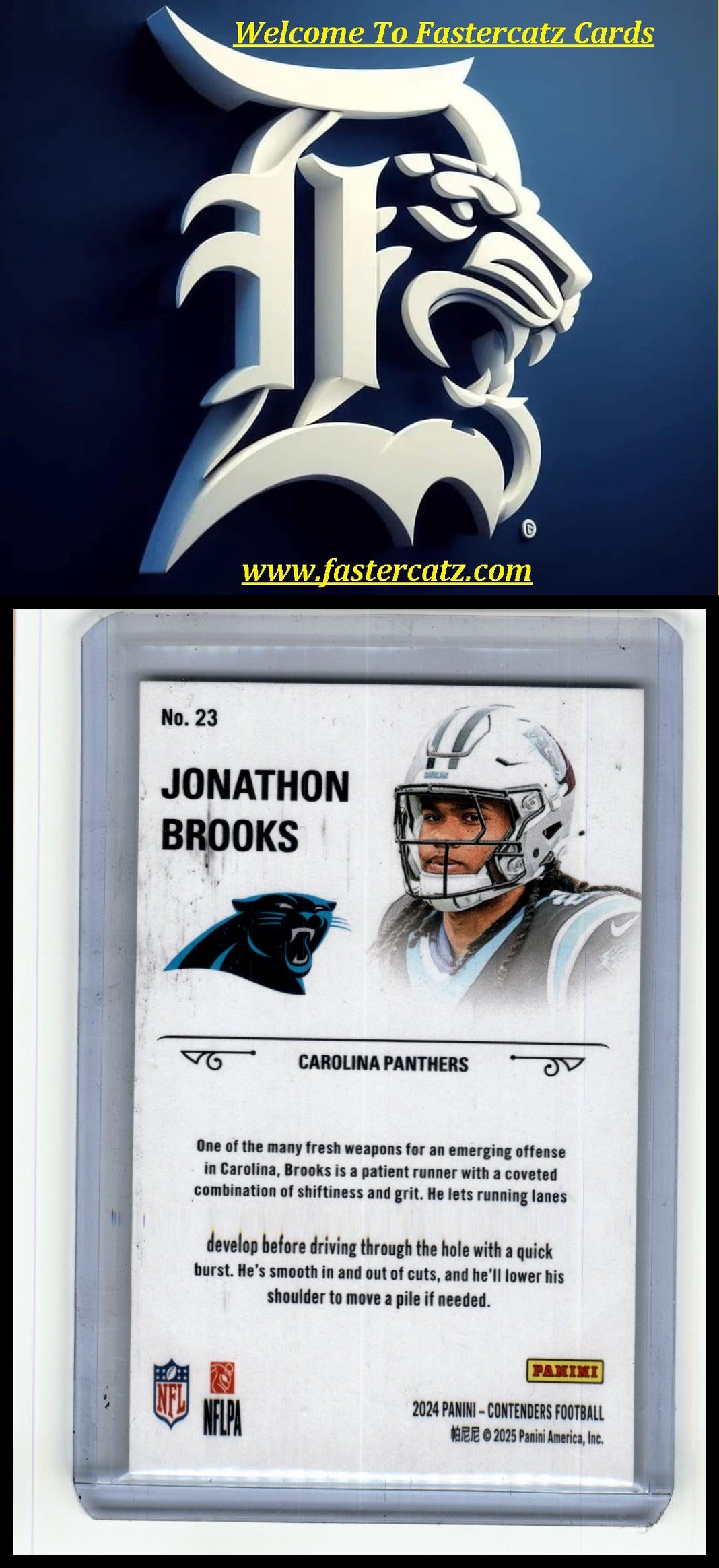 2024 Panini Contenders #23 Jonathon Brooks Rookie Stallions