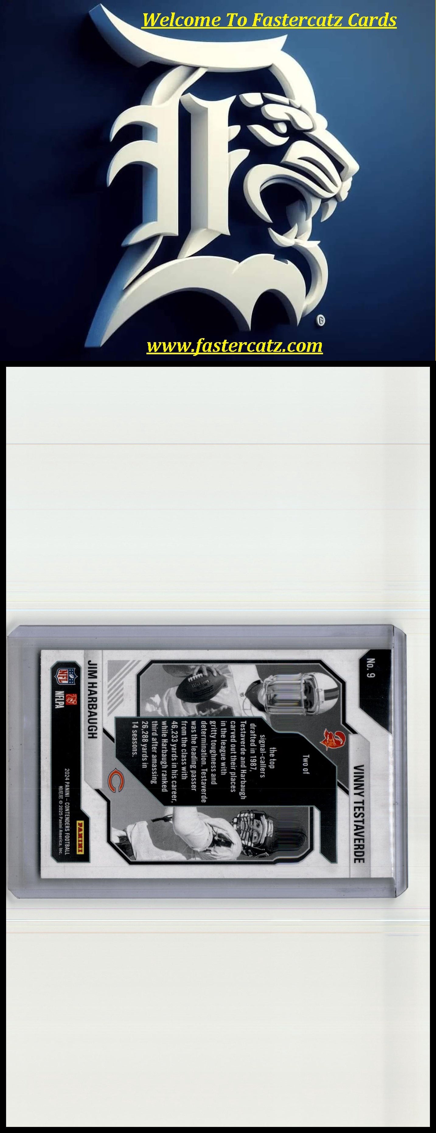 2024 Panini Contenders #9 Jim Harbaugh / Vinny Testaverde Red