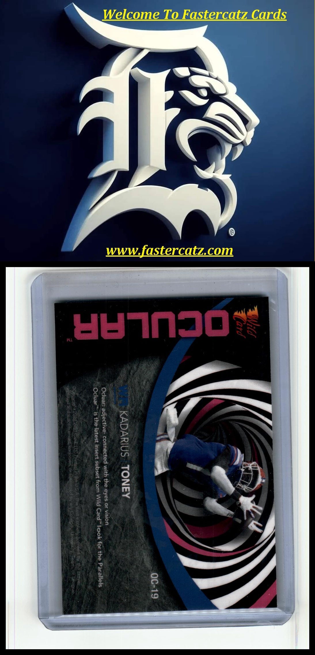 2021 Wild Card Alumination #OC-19 Kadarius Toney Ocular Single Swirl Purple