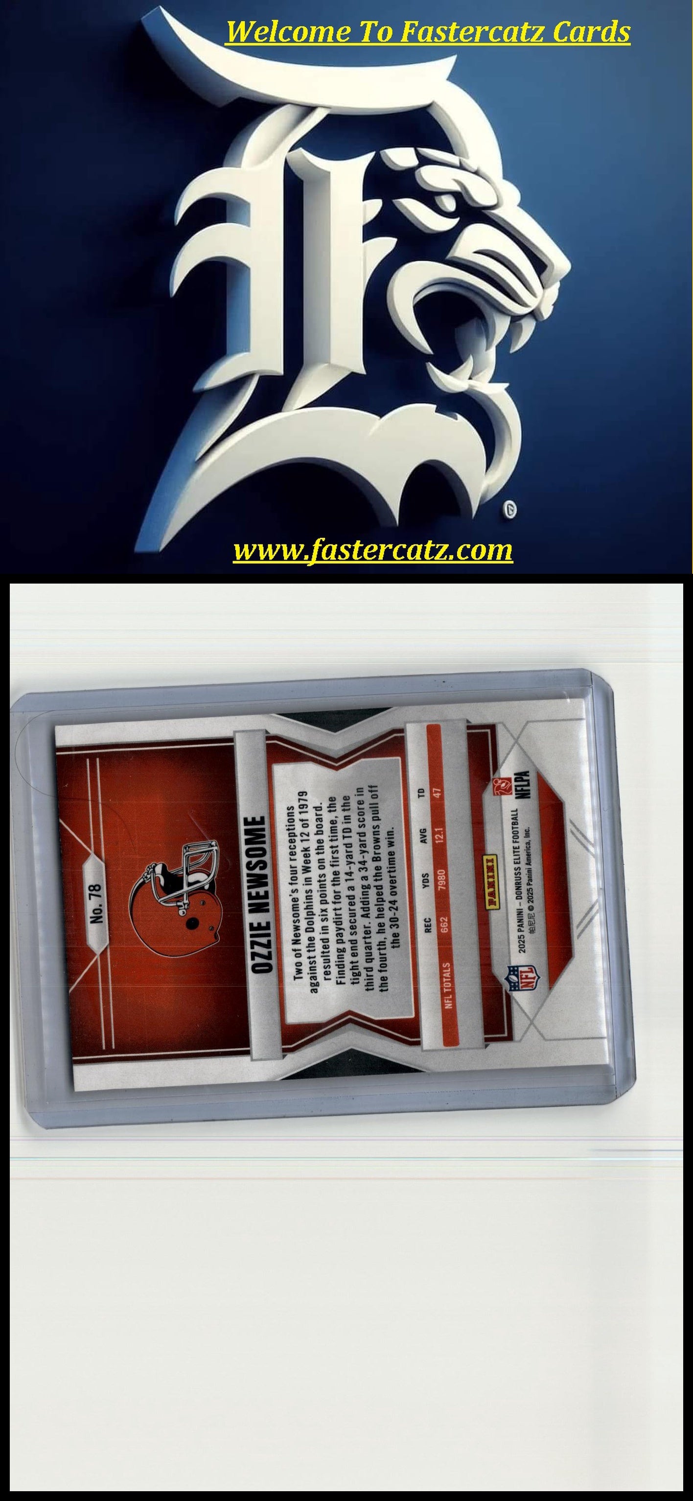 2025 Donruss Elite #78 Ozzie Newsome