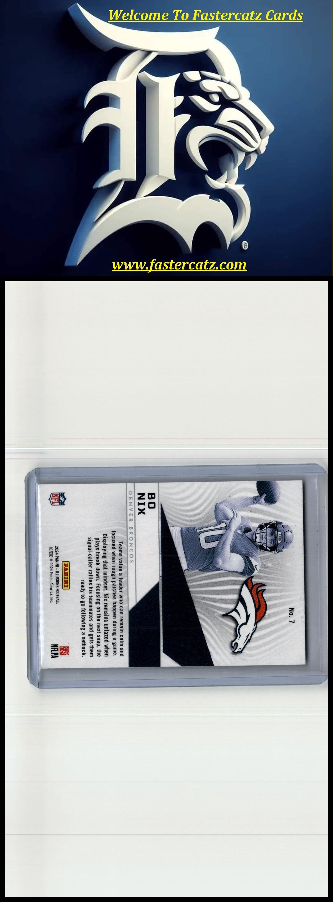 2024 Panini Illusions #7 Bo Nix Amazing Black #/1