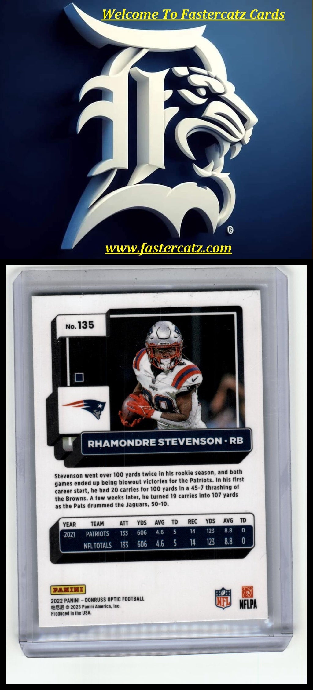 2022 Donruss Optic #135 Rhamondre Stevenson