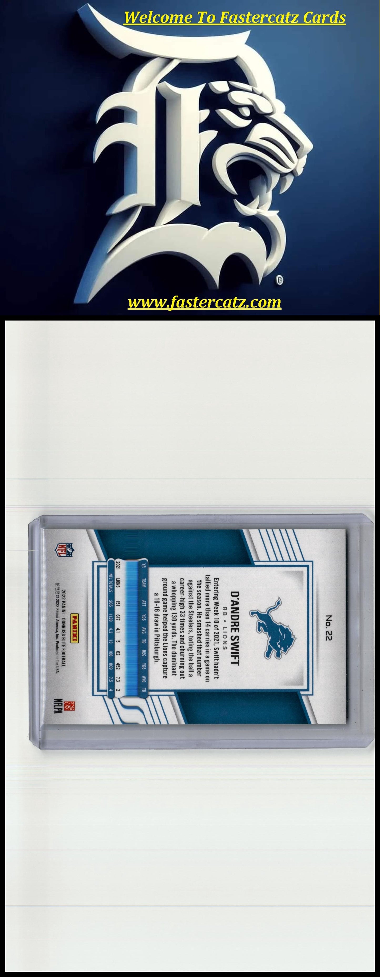 2022 Donruss Elite #22 D'Andre Swift