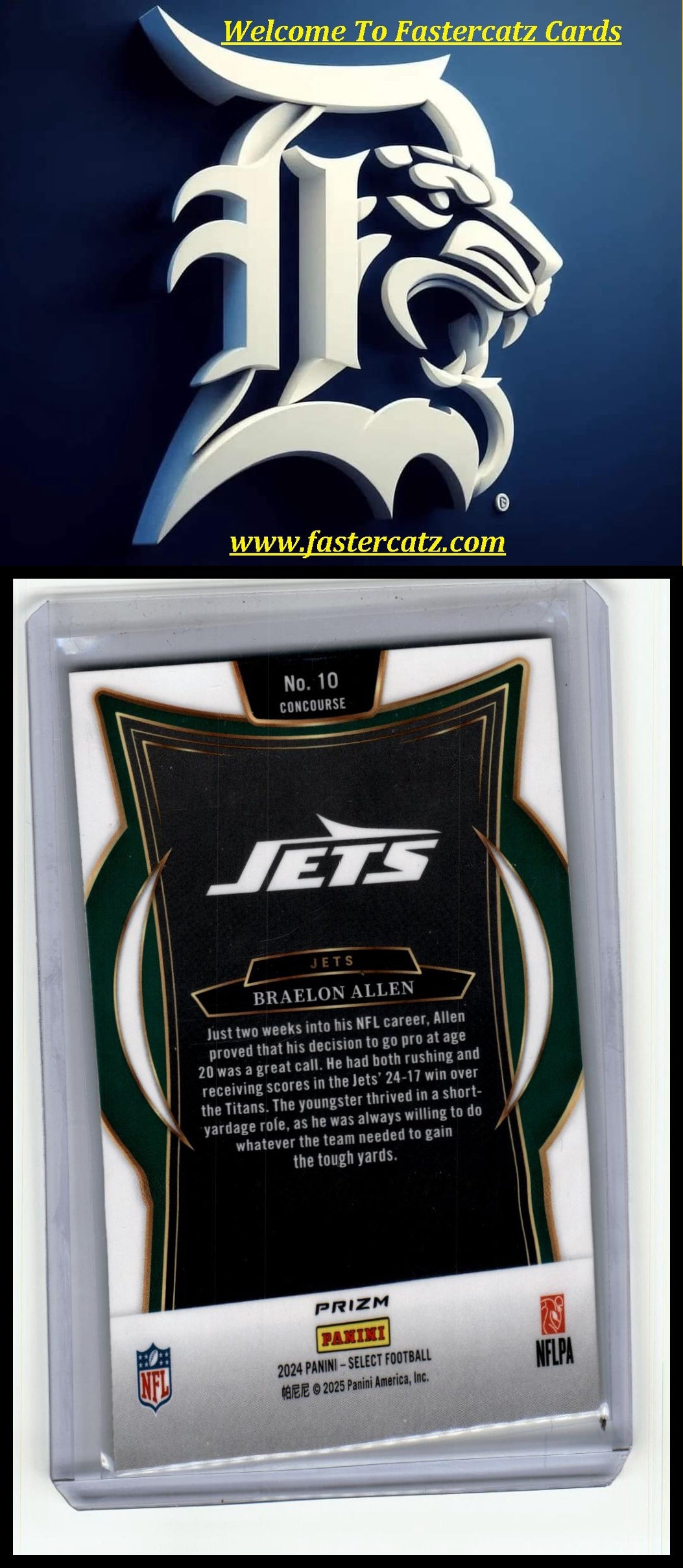 2024 Panini Select #10 Braelon Allen Silver Prizm