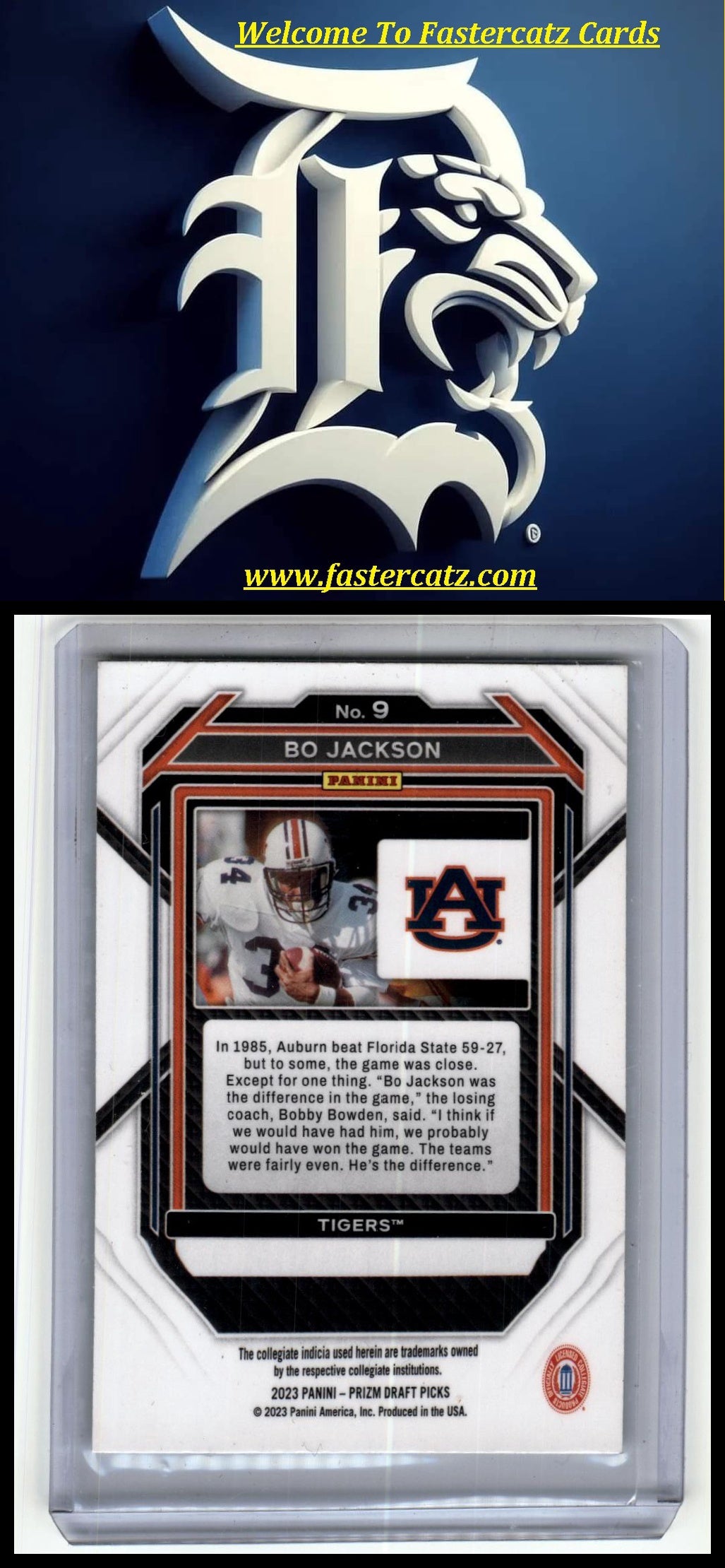 2023 Panini Prizm Draft Picks #9 Bo Jackson