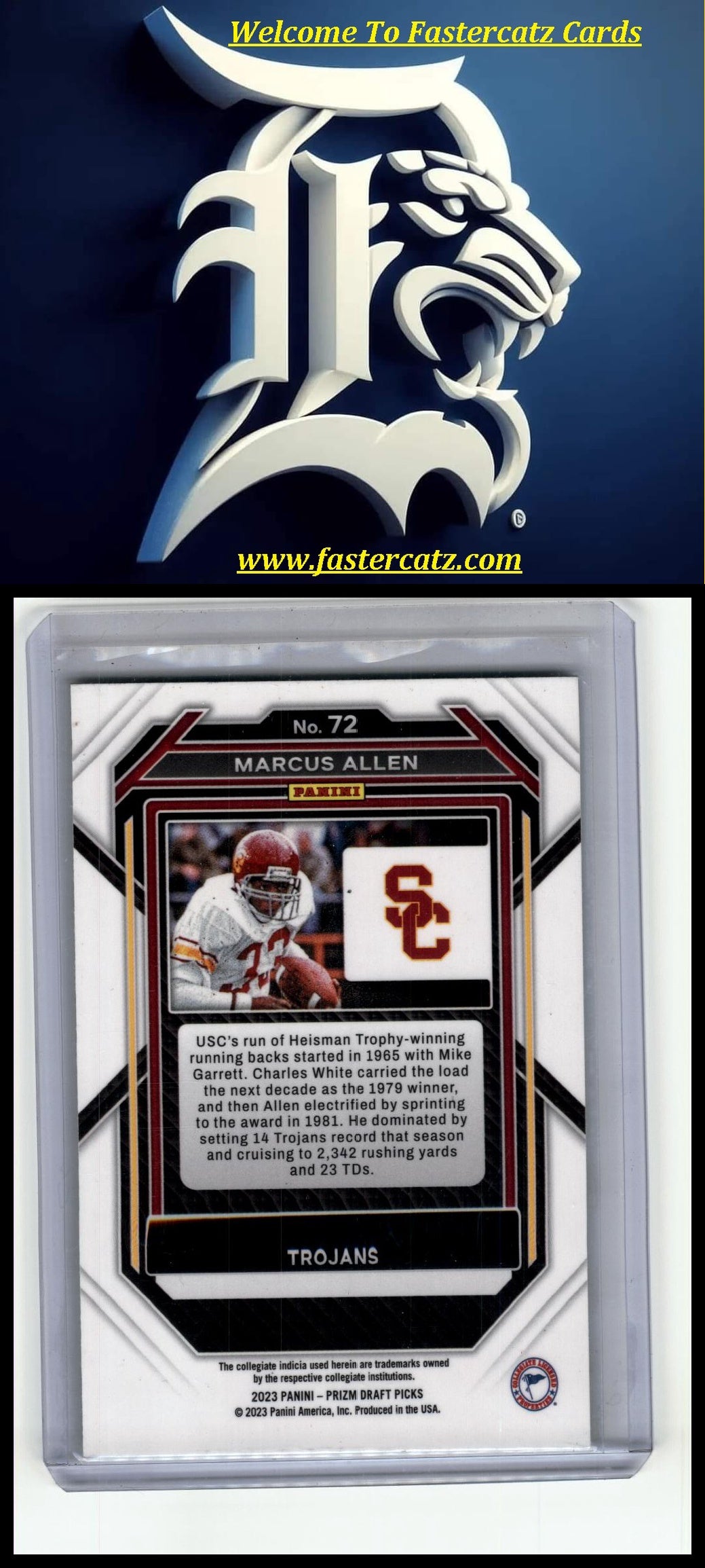 2023 Panini Prizm Draft Picks #72 Marcus Allen