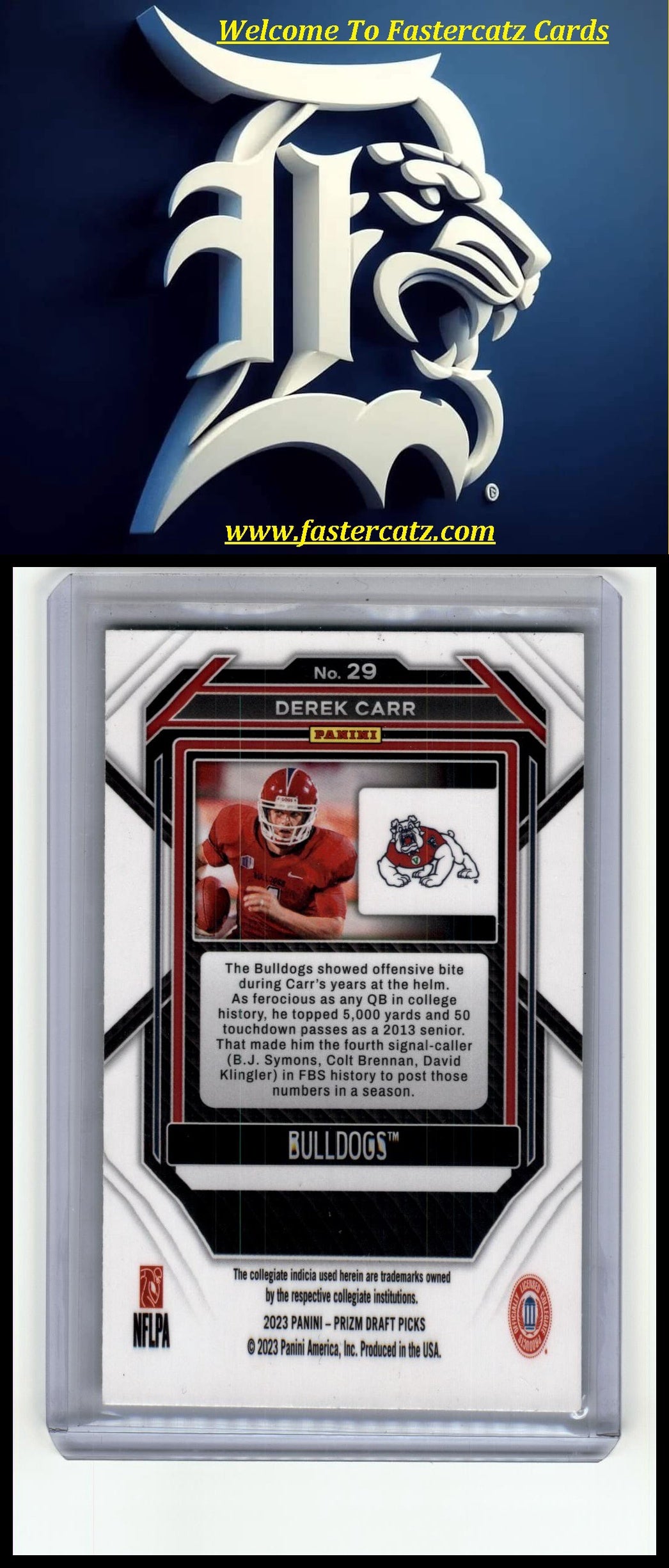 2023 Panini Prizm Draft Picks #29 Derek Carr