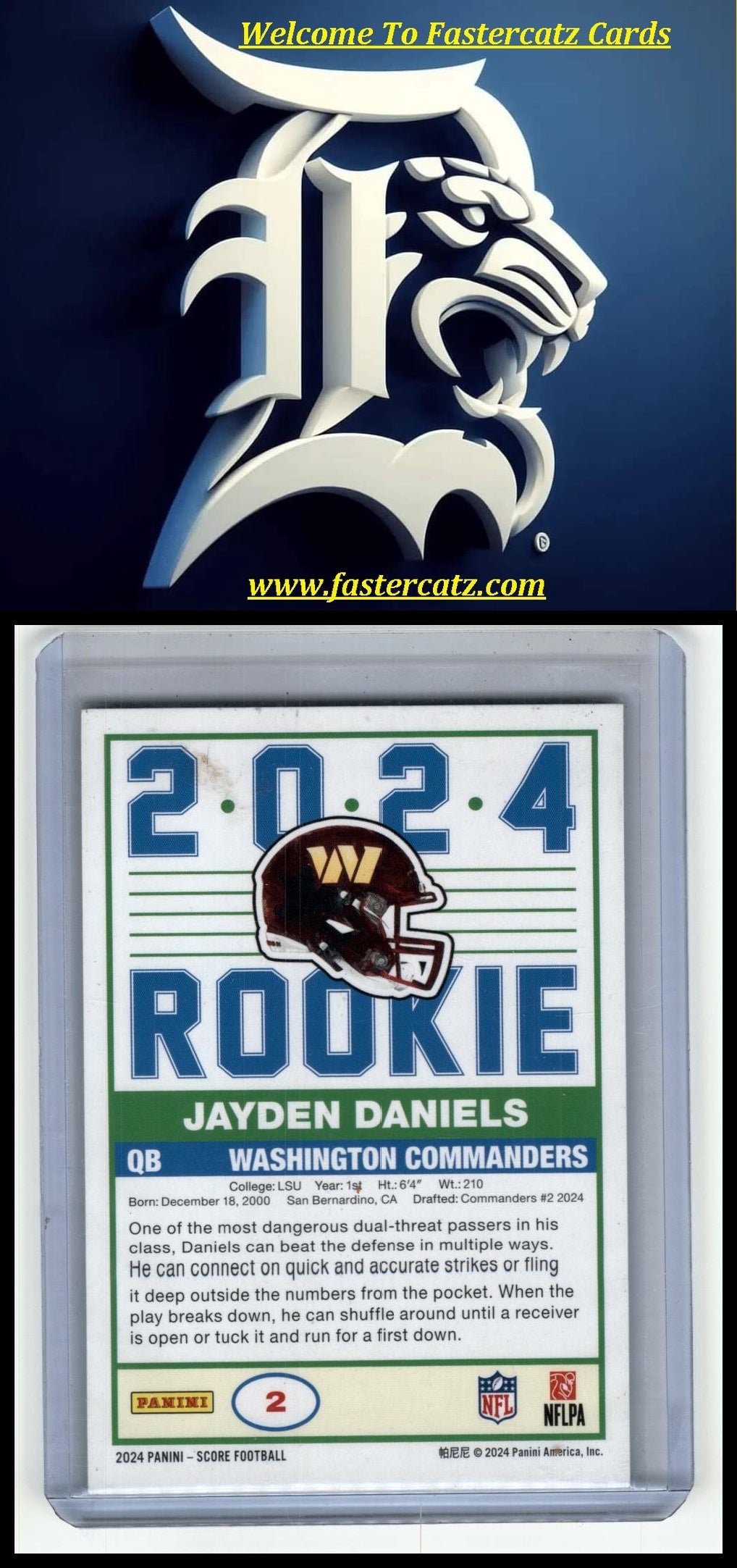 2024 Score #2 Jayden Daniels 35th Anniversary Rookies