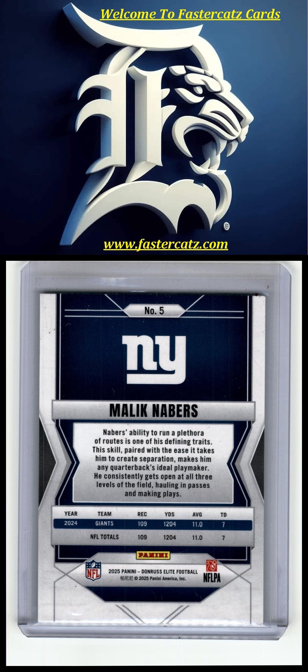 2025 Donruss Elite #5 Malik Nabers