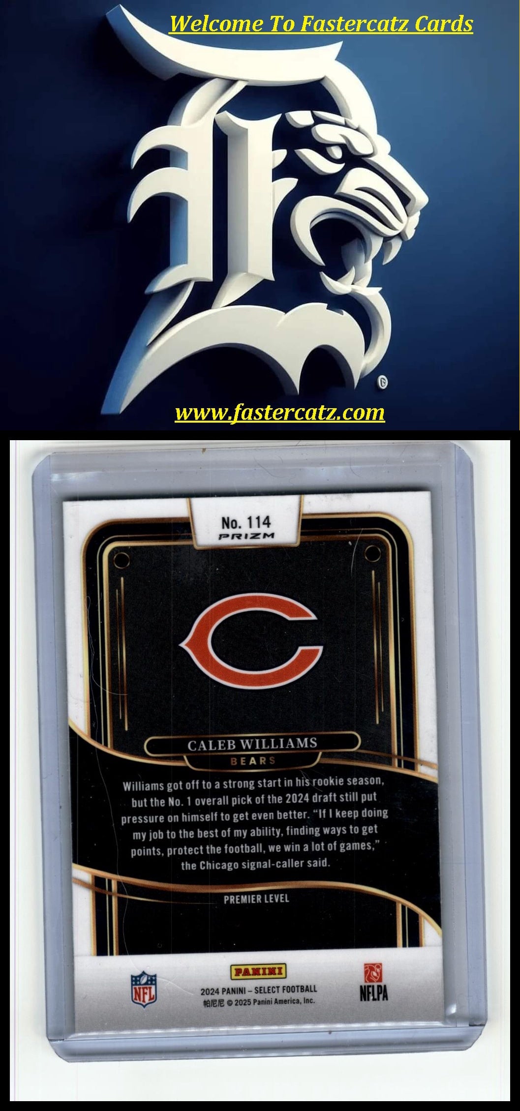 2024 Panini Select #114 Caleb Williams RED Prizm