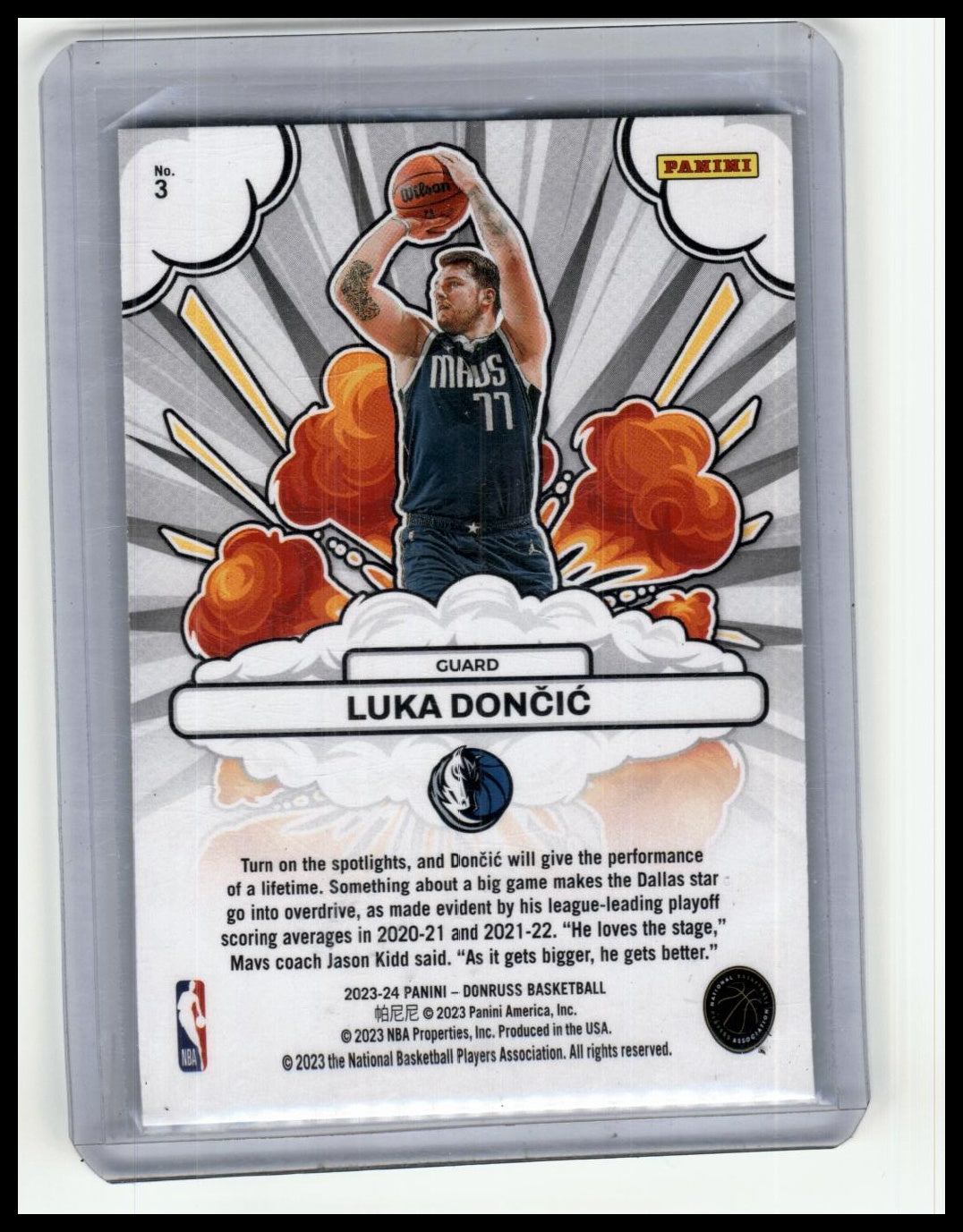 2023-24 Donruss #3 Luka Doncic Bomb Squad